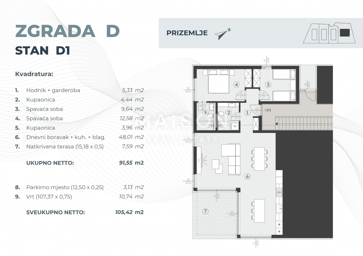 Appartamento Fažana, 54,08m2