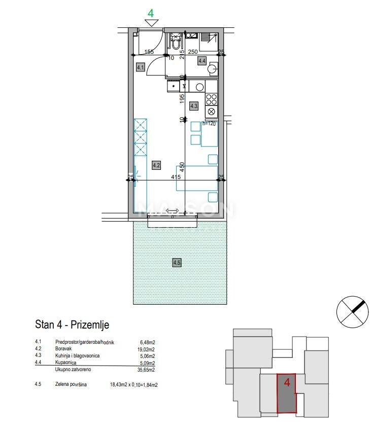Appartamento Sveta Klara, Novi Zagreb - Zapad, 37,49m2