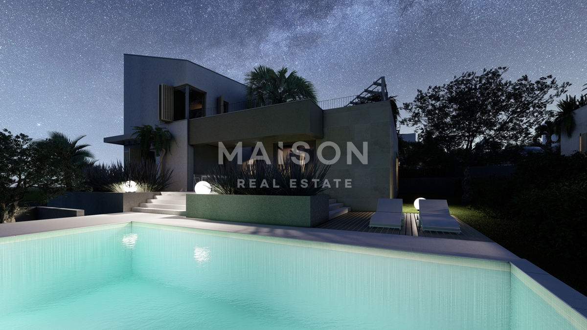 Isola di Krk, Malinska, villa di lusso all'interno di un resort con vista mare