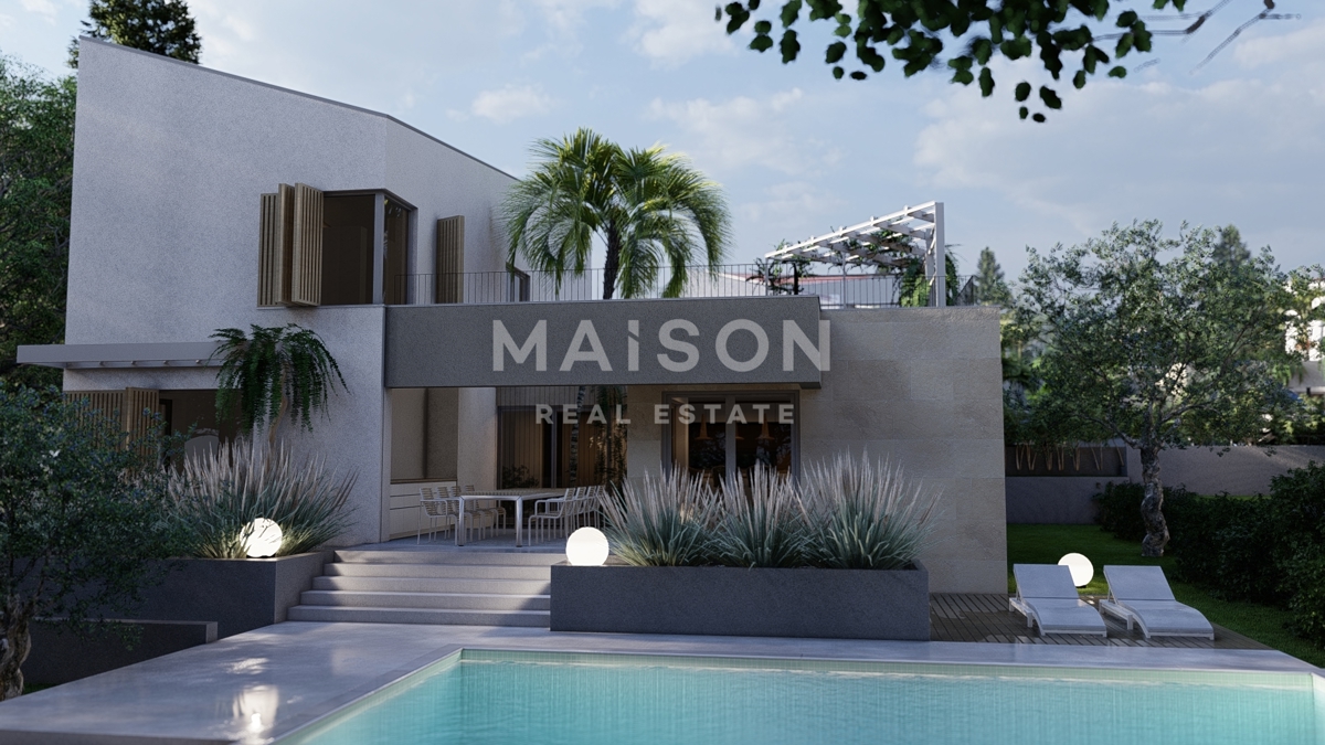 Isola di Krk, Malinska, villa di lusso all'interno di un resort con vista mare