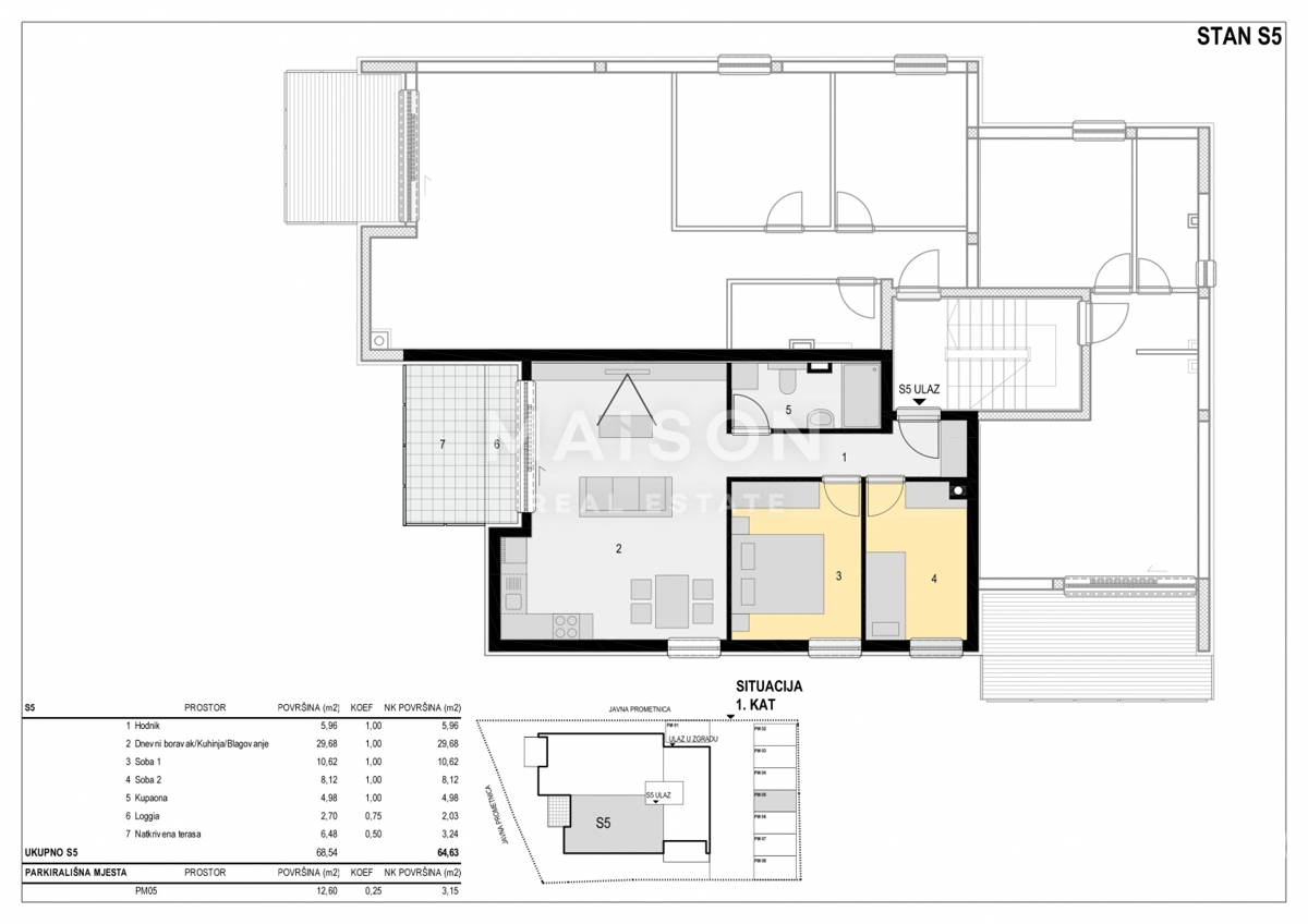 Appartamento Mandre, Kolan, 64,63m2