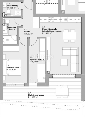 Appartamento Vodice, 81,21m2