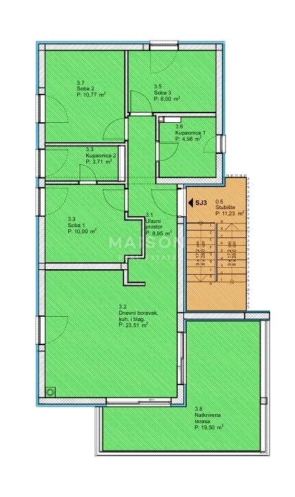 Appartamento Vodice, 89,68m2