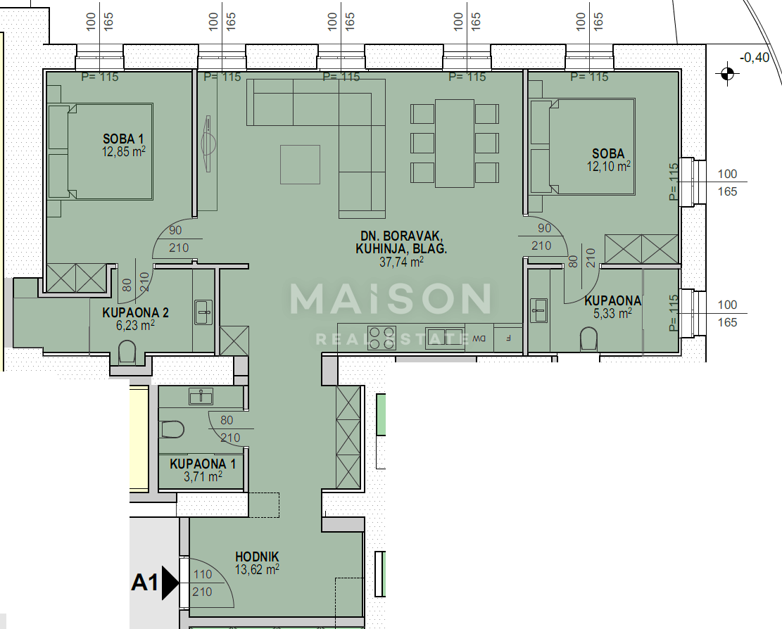 Appartamento Opatija - Centar, Opatija, 91,67m2