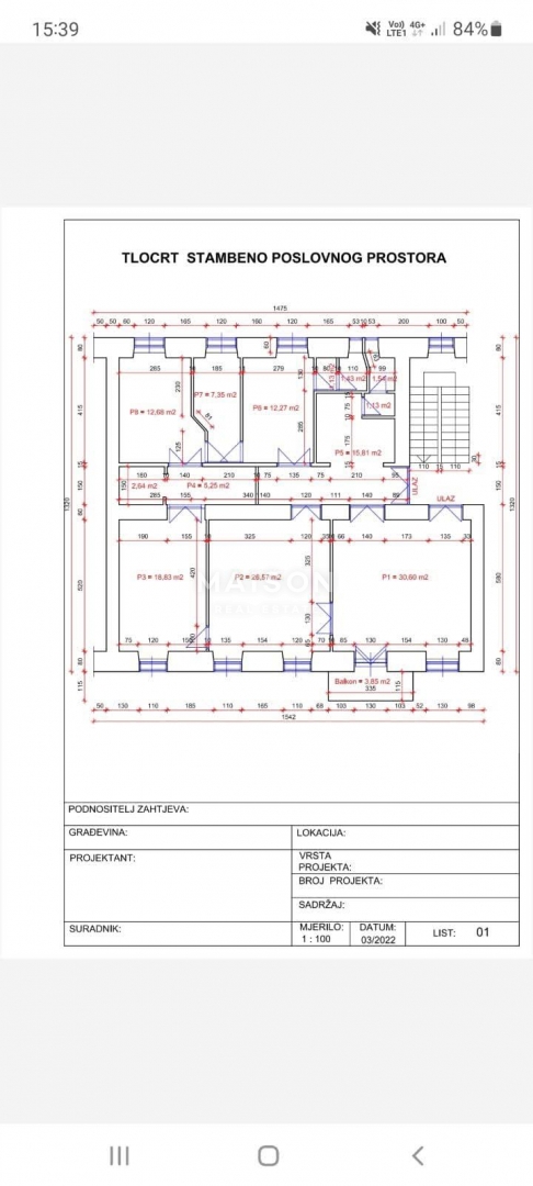 Appartamento Centar, Rijeka, 137m2