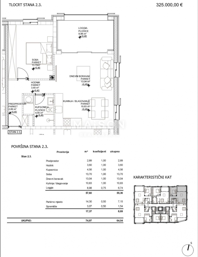 Appartamento Cres, 74,97m2