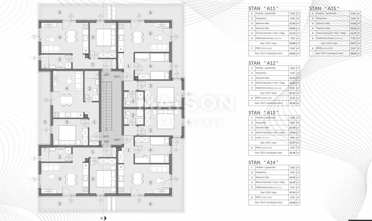 Appartamento Šikići, Pula, 45,28m2