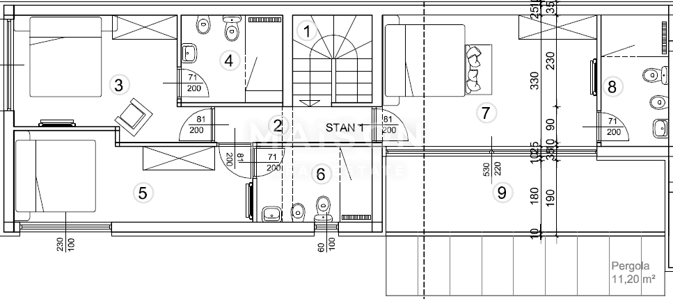 Moderna Casa Bifamiliare con Piscina e Vista Mare – Vicino a Krk