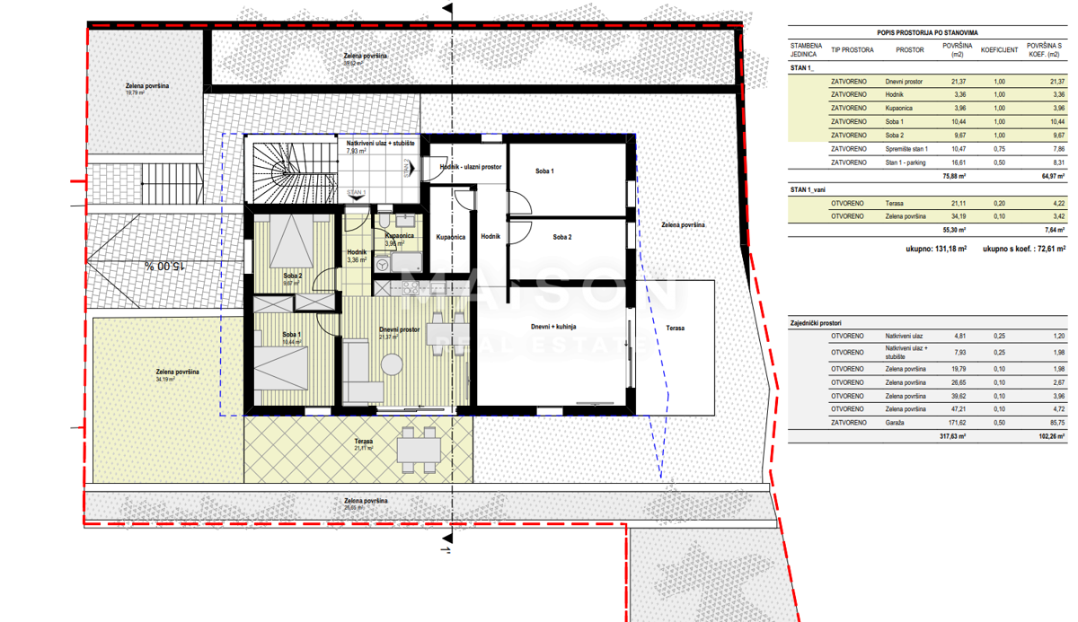 Appartamento Cres, 72,61m2