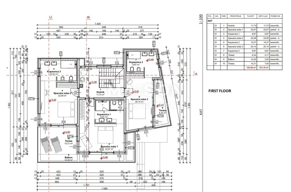 Villa moderna con piscina e vista unica sul mare e sull’isola di Cres