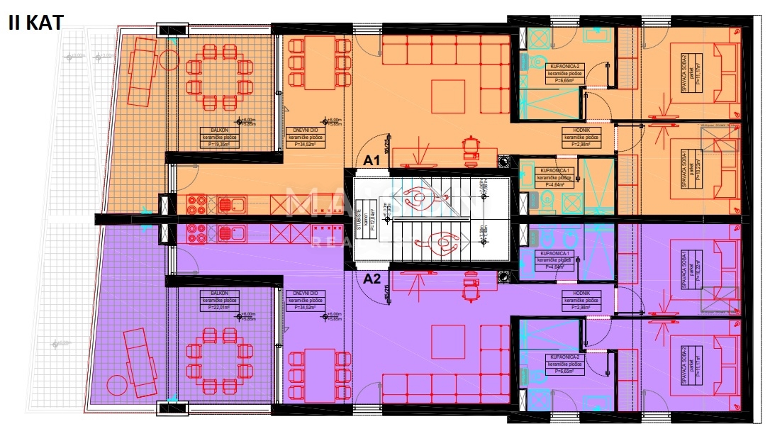 Appartamento Šimuni, Pag, 107,55m2