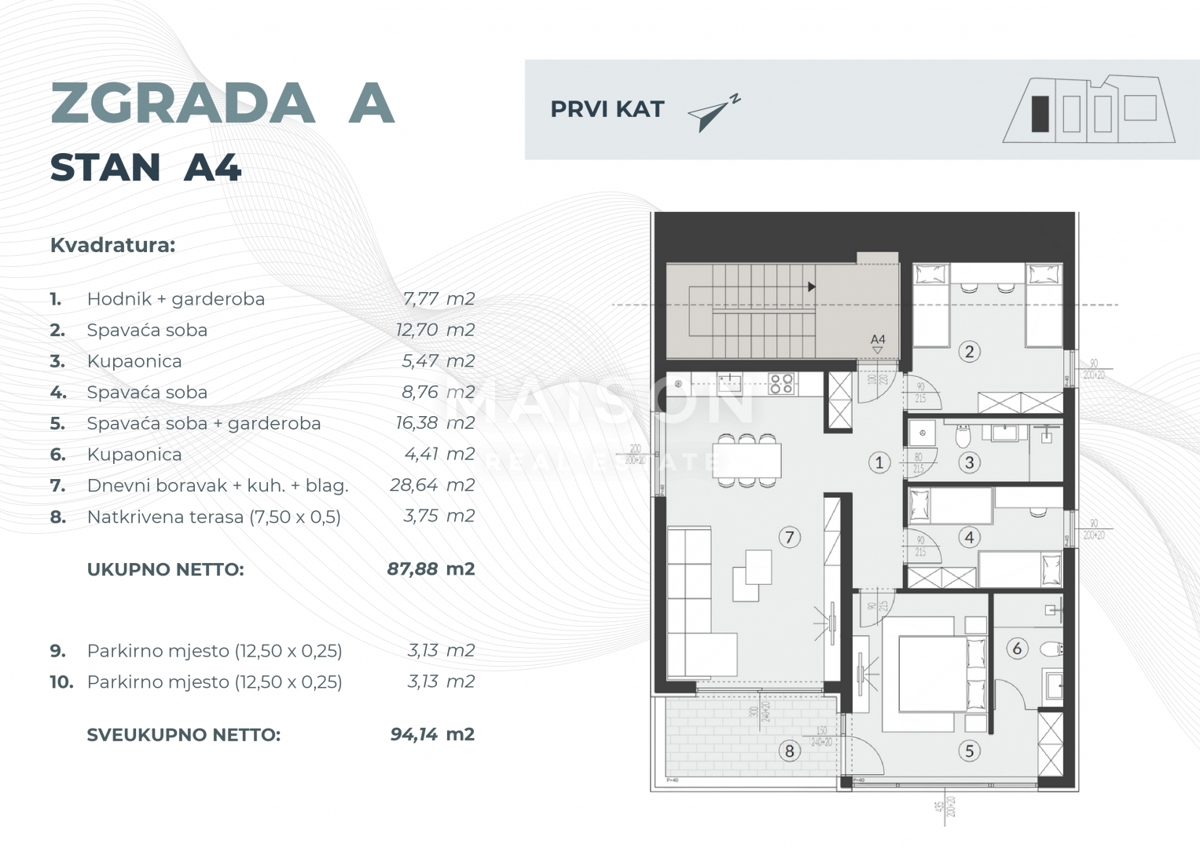 Appartamento Fažana, 54,08m2