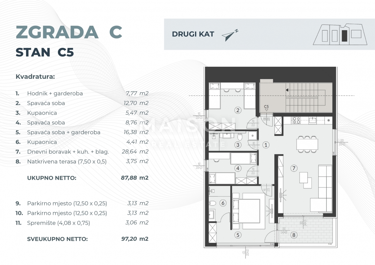 Appartamento Fažana, 54,08m2