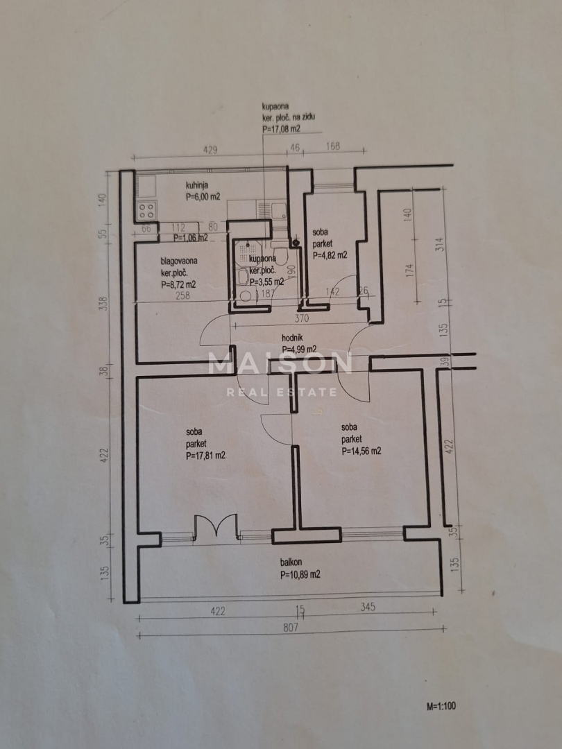 Appartamento Sigečica, Trnje, 59,44m2