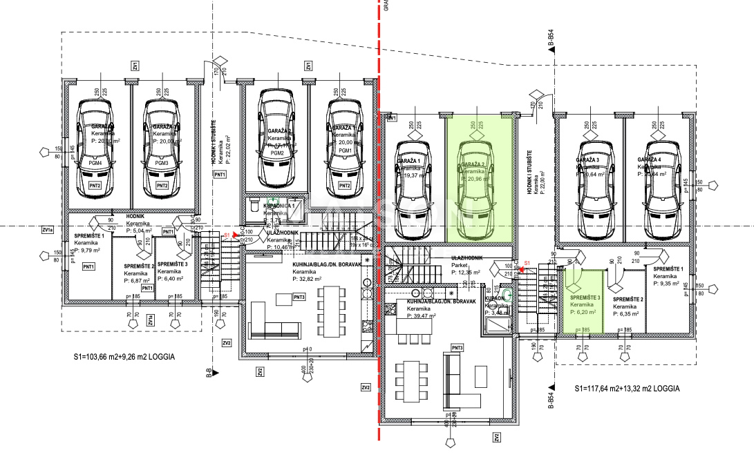 Urbane Vile Kurilovec, Stan S3 B, 81,00 m2, 2S+DB