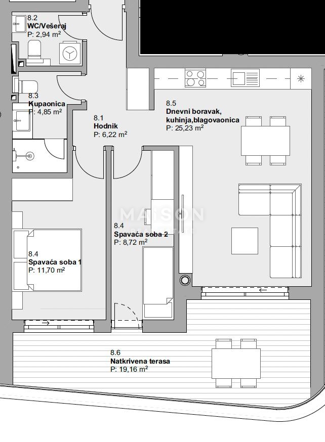 Appartamento Vodice, 81,21m2