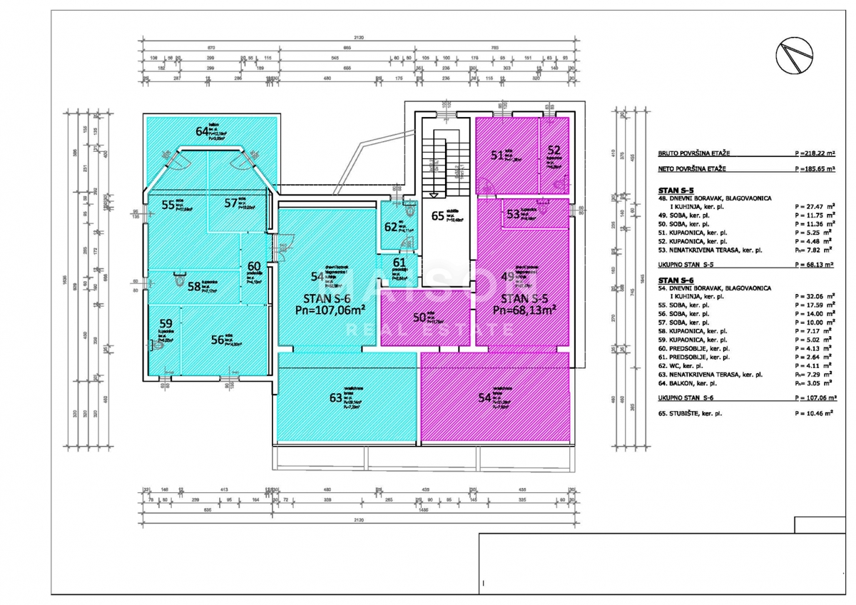 Appartamento Mandre, Kolan, 134,59m2