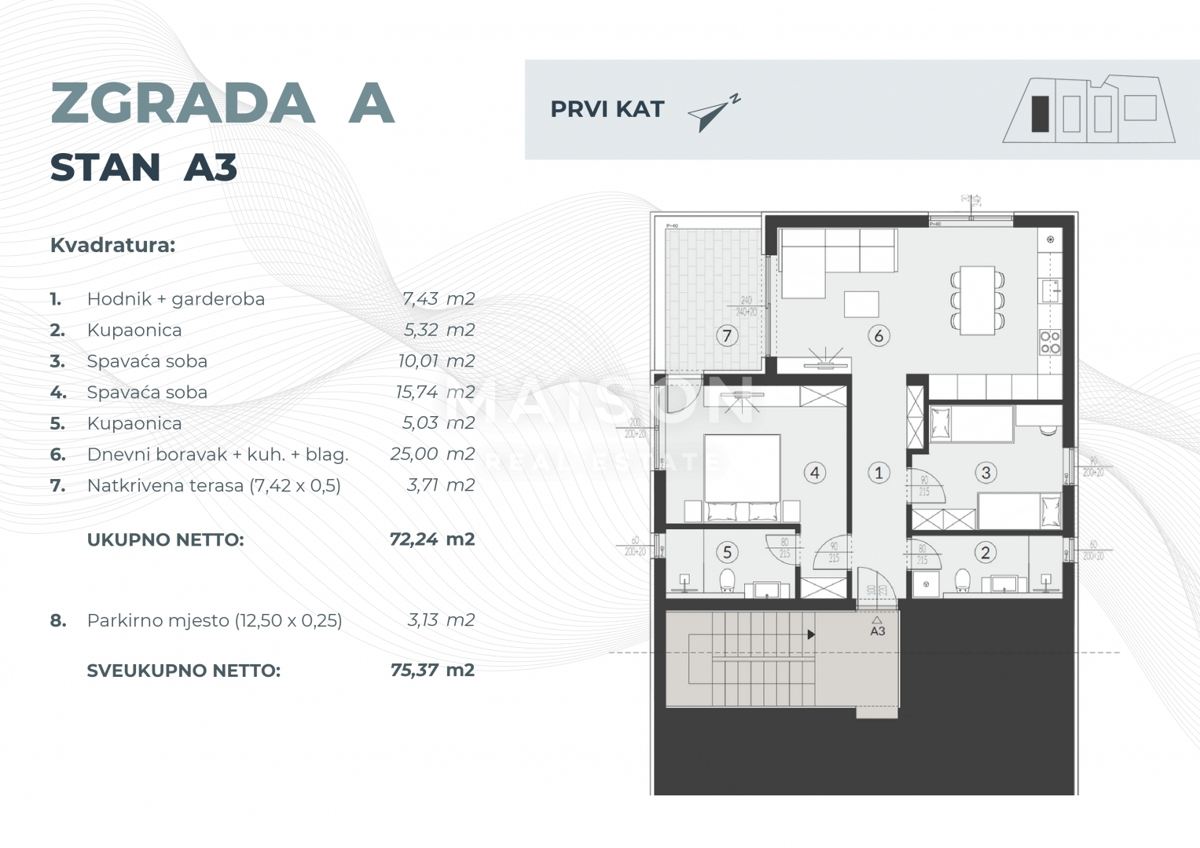Appartamento Fažana, 54,08m2