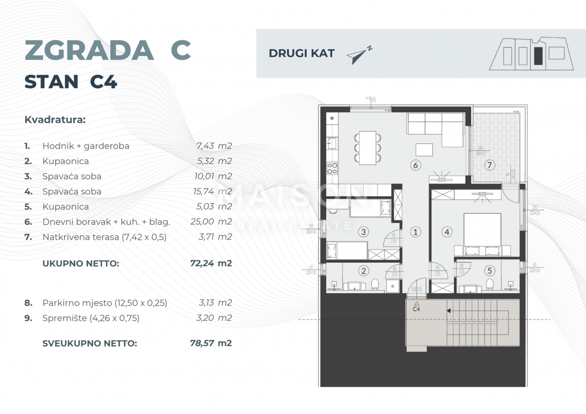 Appartamento Fažana, 54,08m2