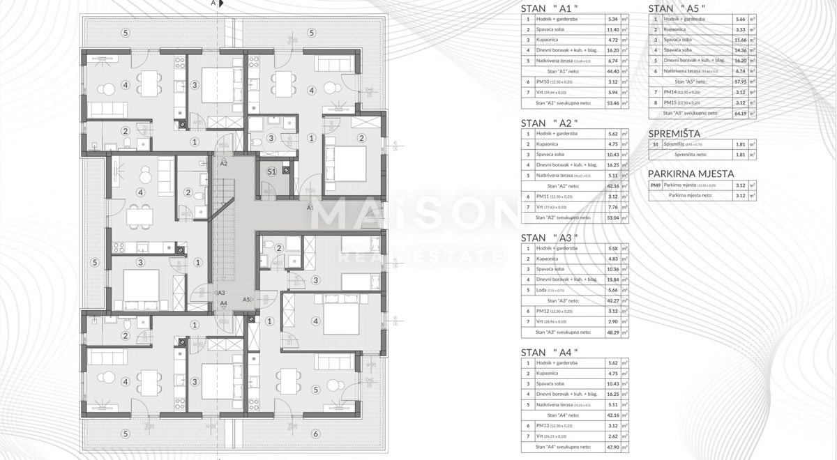 Appartamento Šikići, Pula, 53,07m2