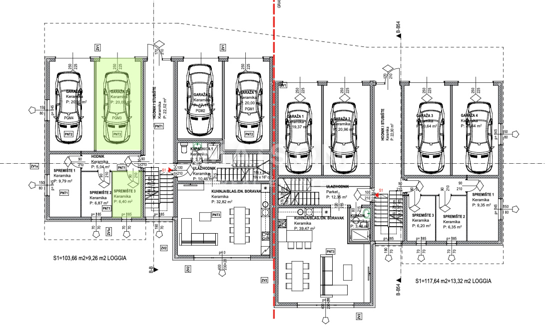 Urbane Vile Kurilovec, Stan S3 A, 77,06 m2, 2S+DB