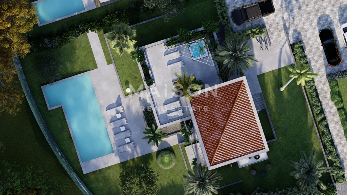 Isola di Krk, Malinska, villa di lusso all'interno di un resort con vista mare