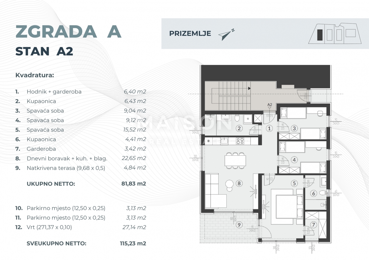 Appartamento Fažana, 54,08m2