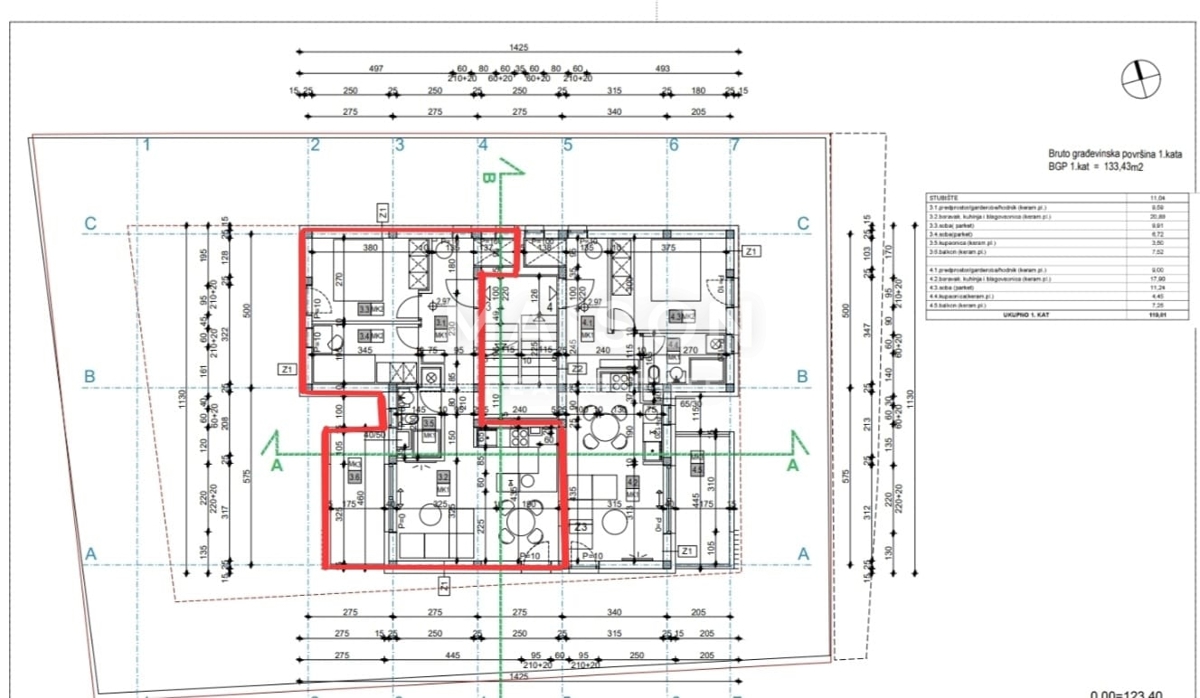 Appartamento Podsused, Podsused - Vrapče, 54,37m2