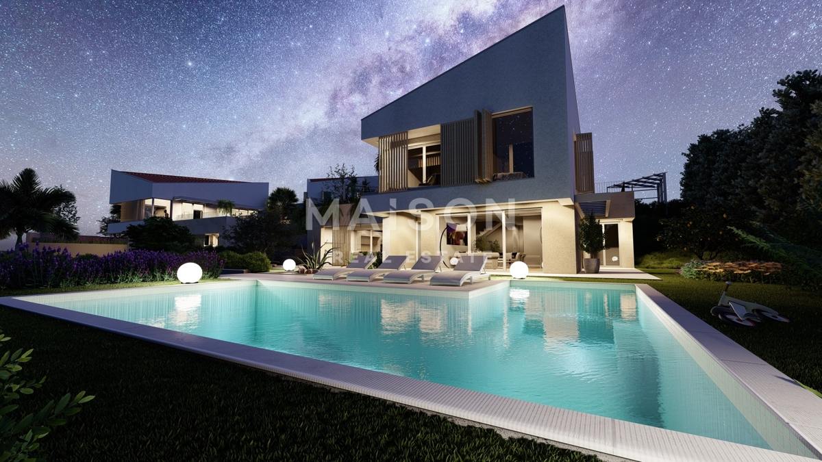 Isola di Krk, Malinska, villa di lusso all'interno di un resort con vista mare