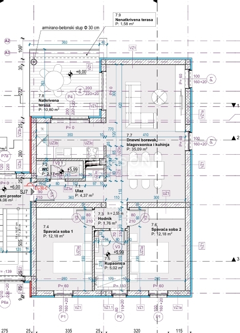 Appartamento Vodice, 91,17m2