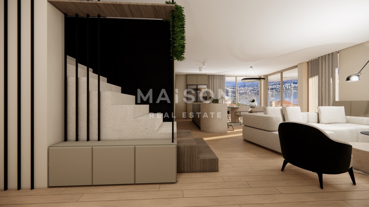 Il gioiello di Opatija: attico esclusivo con ascensore, garage e piscina sul tetto