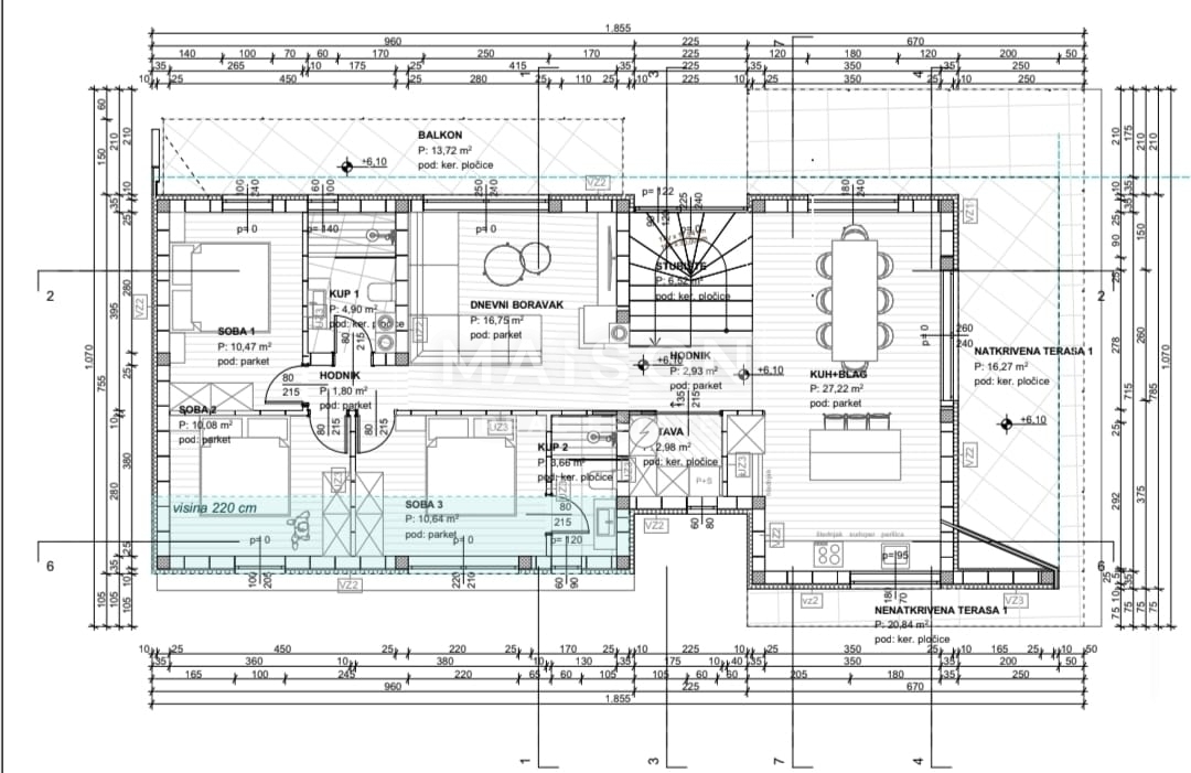 Appartamento Krk, 114,46m2