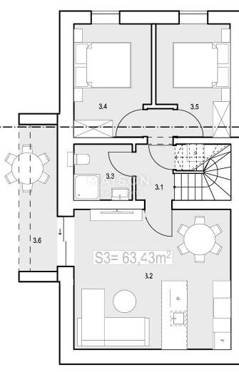 Appartamento Malinska, Malinska-Dubašnica, 53,19m2