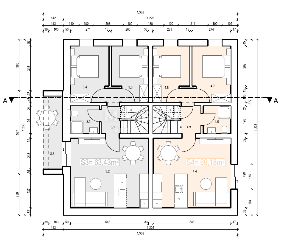 Appartamento Malinska, Malinska-Dubašnica, 53,19m2