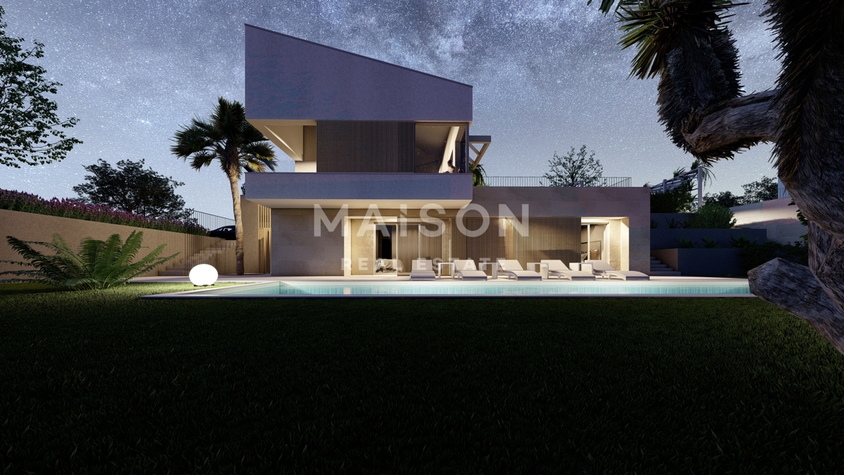 Isola di Krk, Malinska, villa di lusso all'interno di un resort con vista mare
