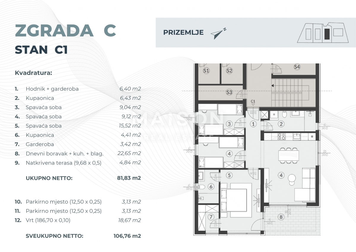 Appartamento Fažana, 54,08m2
