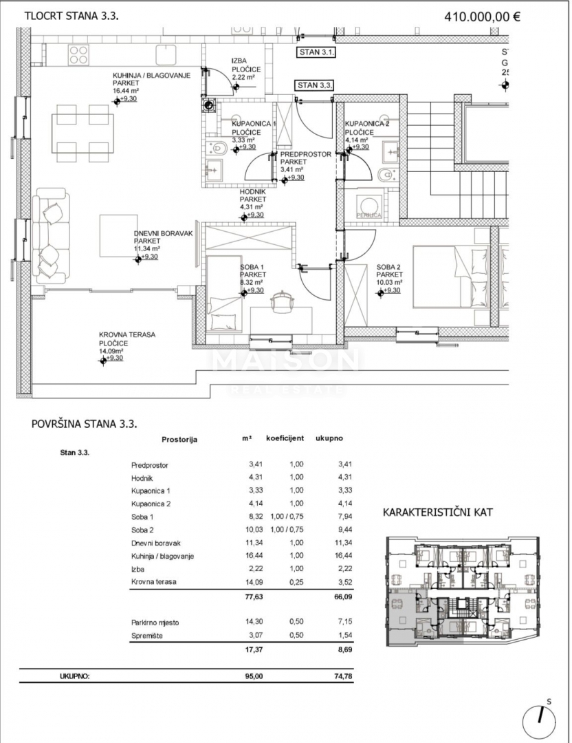Appartamento Cres, 95m2
