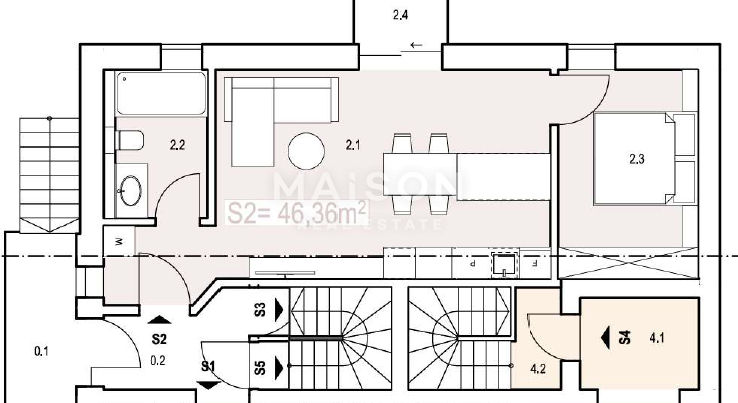 Appartamento Malinska, Malinska-Dubašnica, 53,19m2