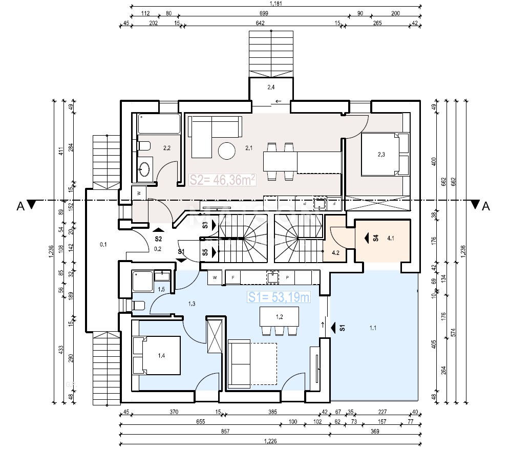 Appartamento Malinska, Malinska-Dubašnica, 53,19m2