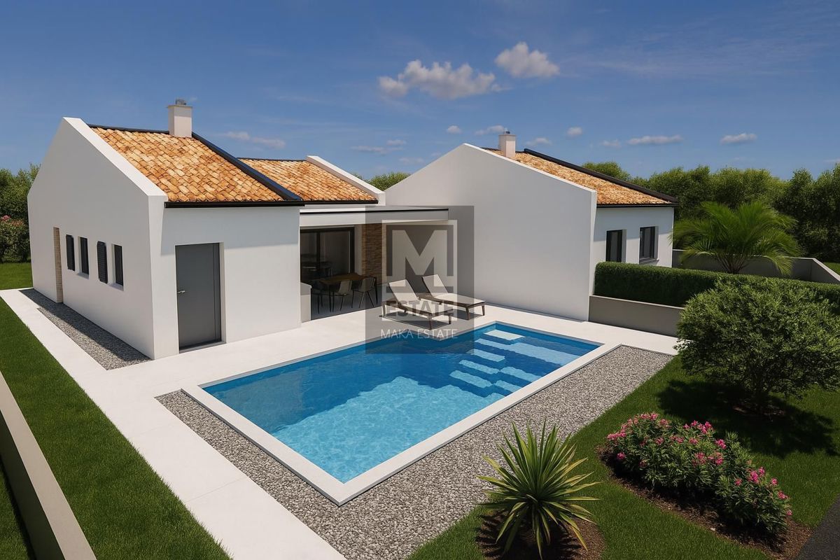 Parenzo, dintorni, casa al piano terra con piscina in costruzione!