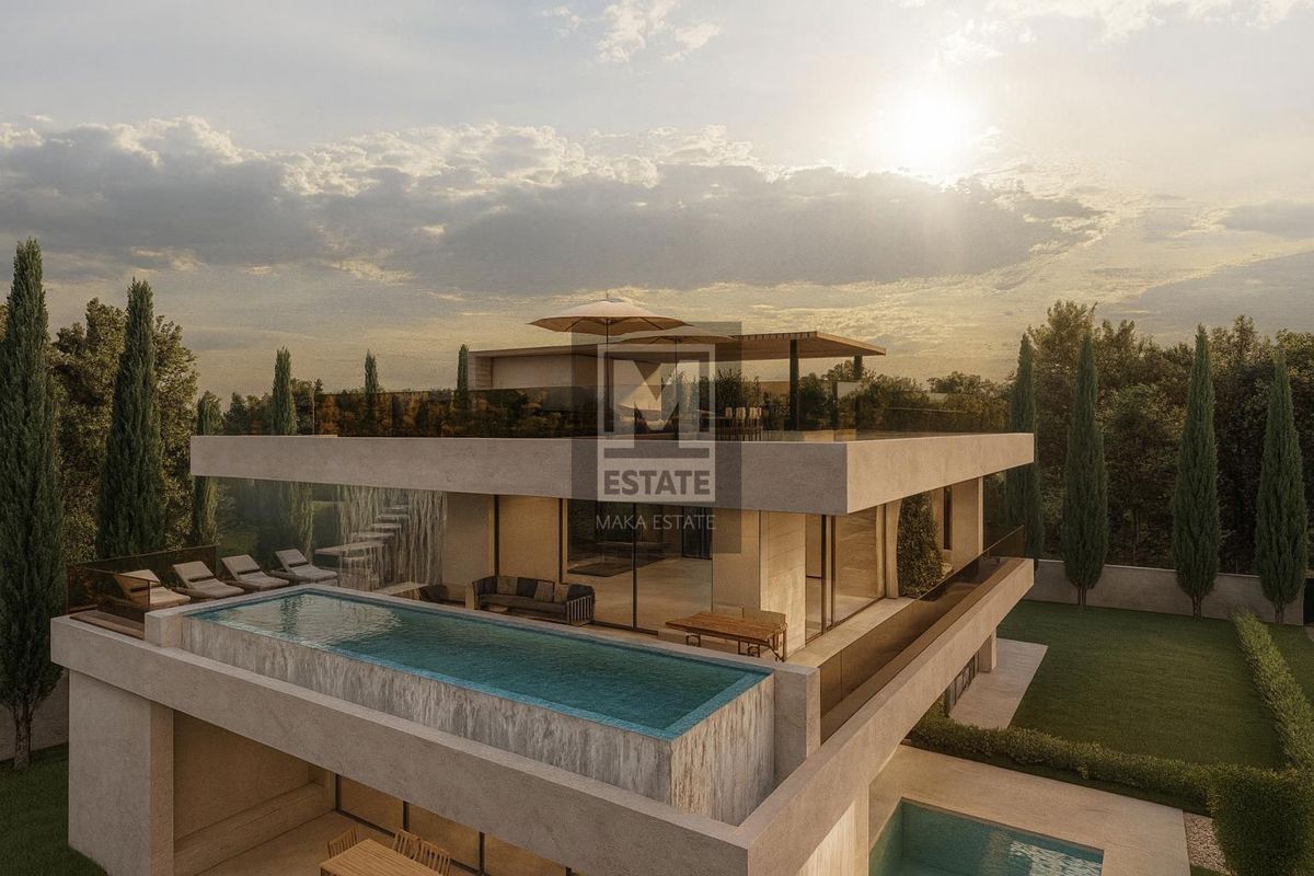 Parenzo, Vabriga , Villa di lusso con ampio giardino e vista sul mare!