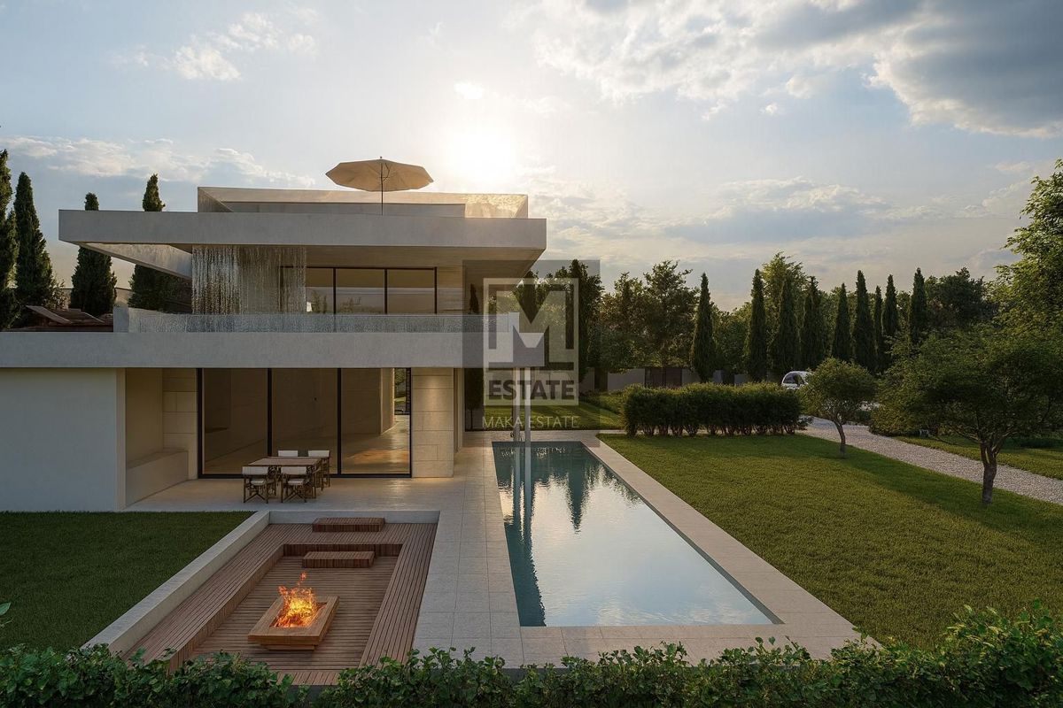 Parenzo, Vabriga , Villa di lusso con ampio giardino e vista sul mare!