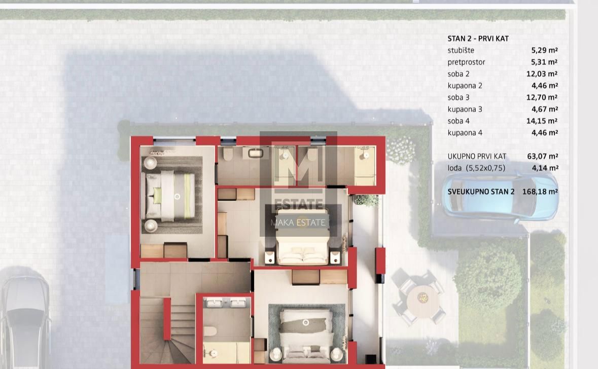 Parenzo, dintorni, moderna casa a schiera a 2 km dal mare!