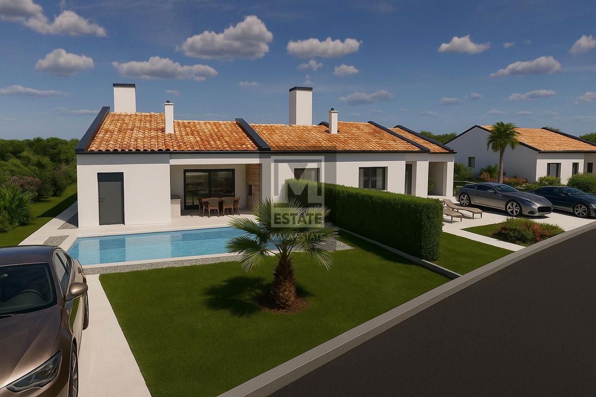 Parenzo, dintorni, casa al piano terra con piscina in costruzione!