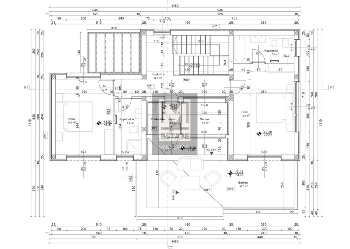 Parenzo, dintorni, Casa moderna con piscina e sauna