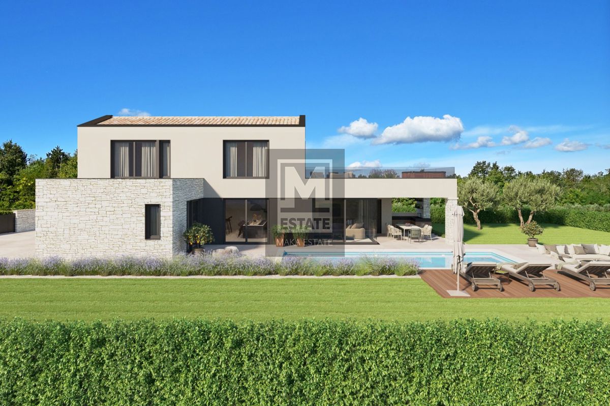 Parenzo, dintorni, Bellissima villa con piscina in una nuova costruzione