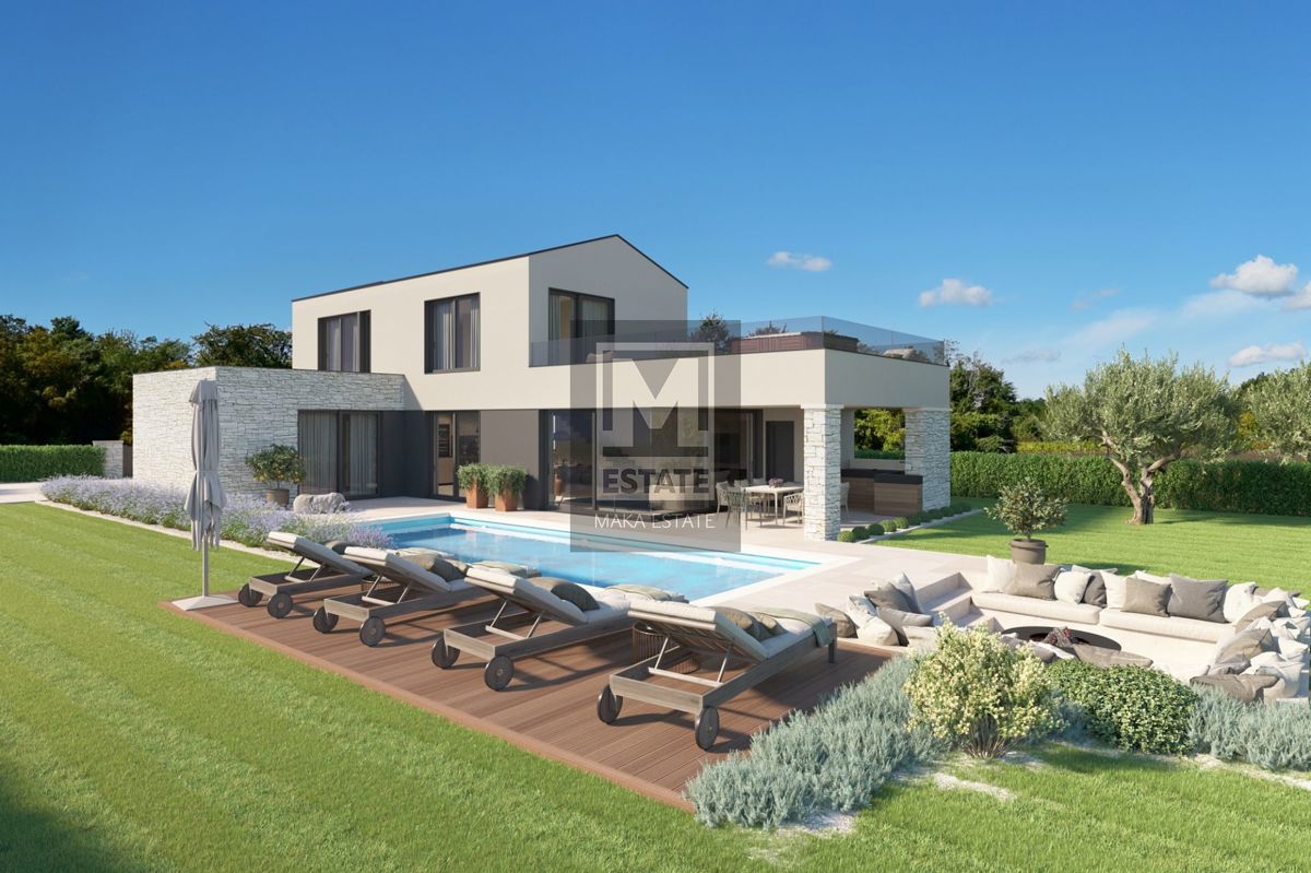 Parenzo, dintorni, Bellissima villa con piscina in una nuova costruzione