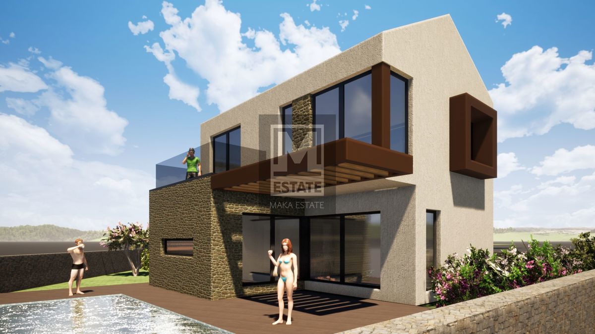 Parenzo, dintorni, moderna casa indipendente arredata con piscina!