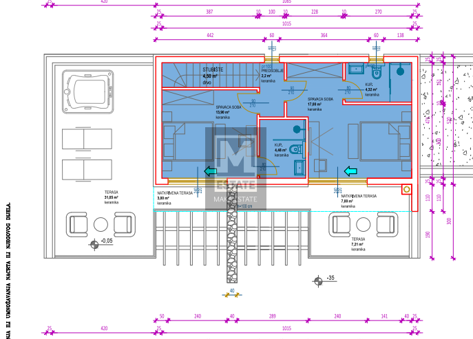 Parenzo, dintorni, moderna villa bifamiliare con piscina a 4 km dal mare!