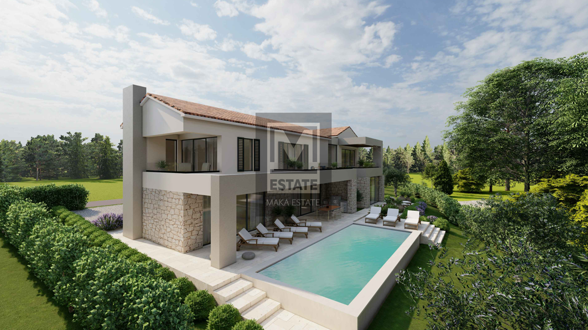 Parenzo, dintorni, villa di lusso con vista mare!